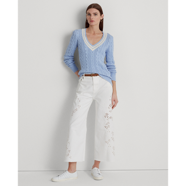 Jean 7/8 jambe large taille haute pour Women Ralph Lauren®