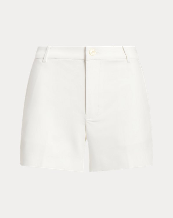 Pleated Stretch Cotton Short