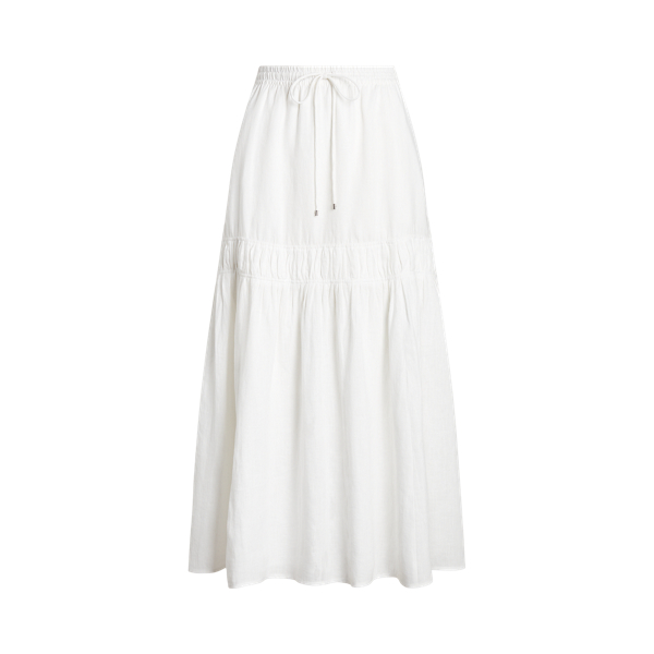 Linen Tiered Maxiskirt