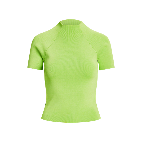 Camisola de gola alta e manga curta