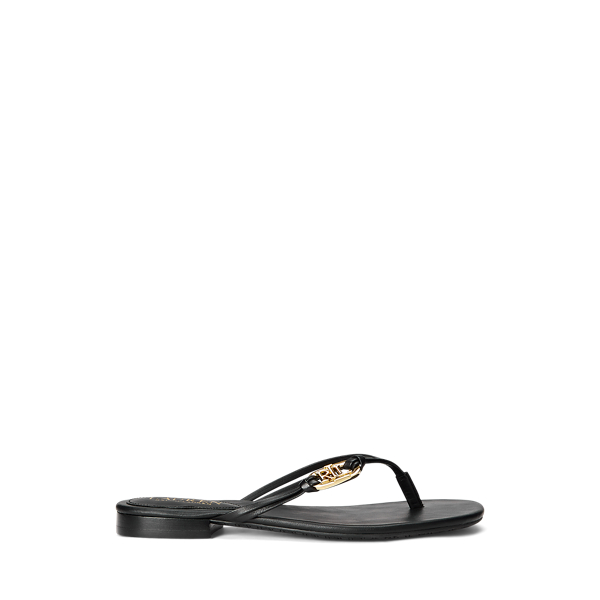Tongs en cuir nappa Emalia