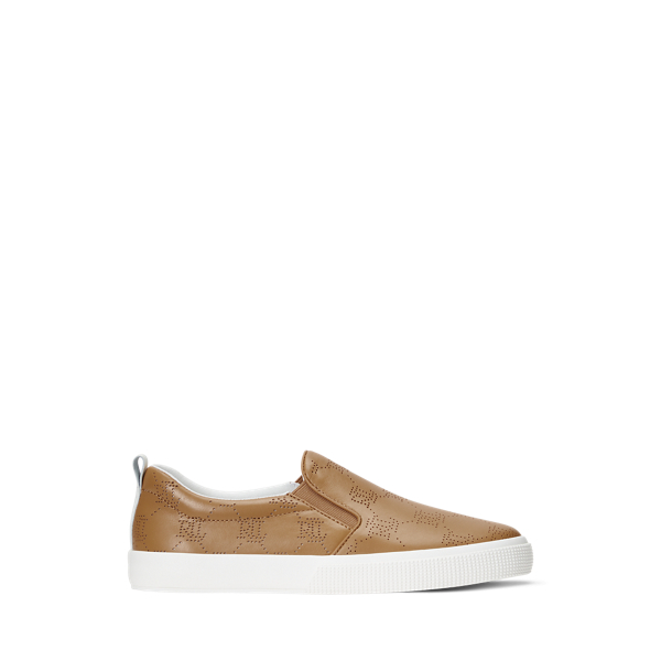 Haddley Logo Leather Slip-On Trainer