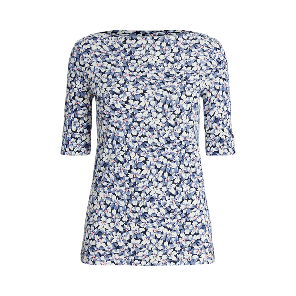 Floral Stretch Cotton Tee