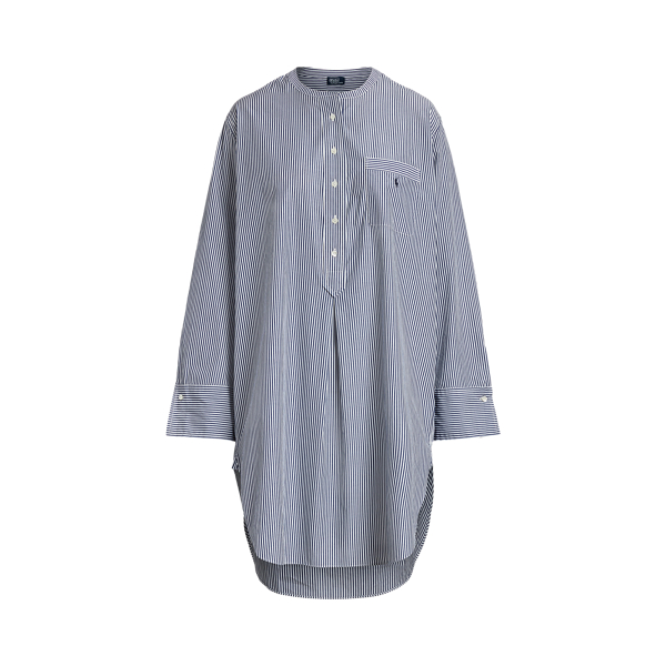 Striped Poplin Sleepshirt