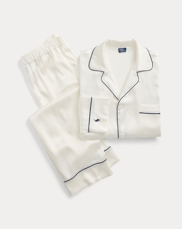 Long-Sleeve Stretch Silk Pyjama Set