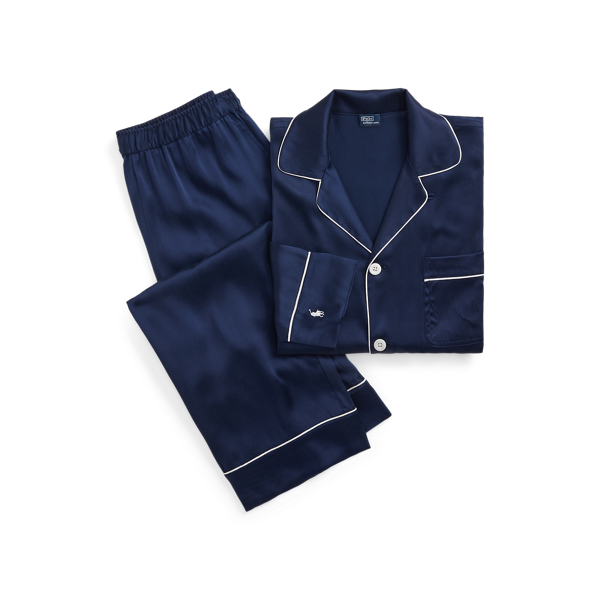 Long-Sleeve Stretch Silk Pyjama Set