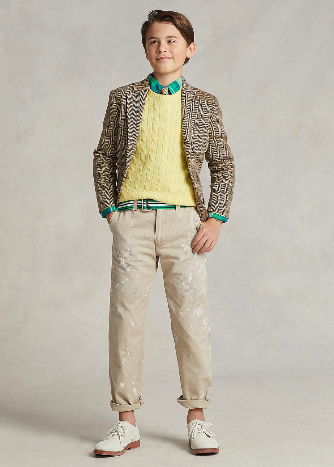 Classic Fit Paint-Splatter Chino Trouser for Children | Ralph Lauren® AE