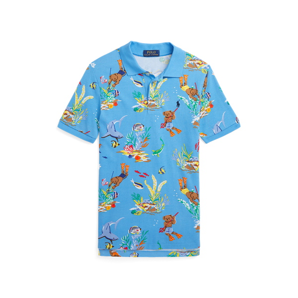 Polo Bear Cotton Mesh Polo Shirt