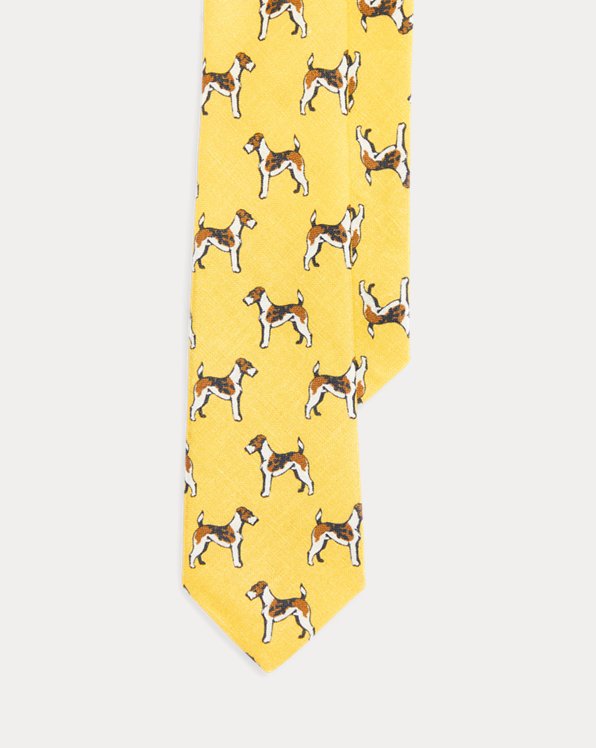 Cravate terriers en lin