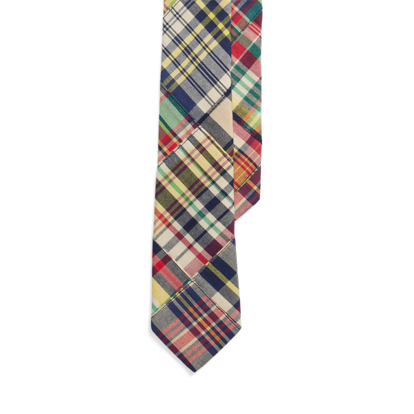 Plaid Cotton Madras Tie