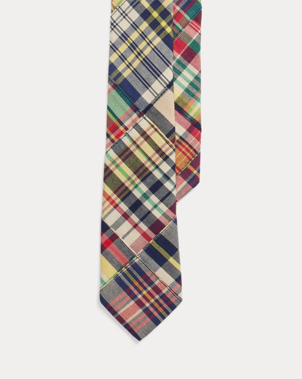 Cravate écossaise en coton madras