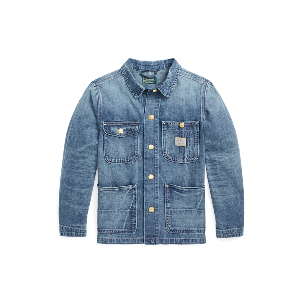 Casaco em denim de algodão