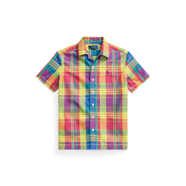 Camisa de algodão de madras Madras