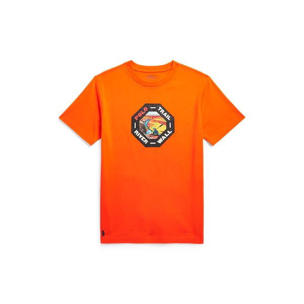 T-shirt com gráfico em malha de algodão