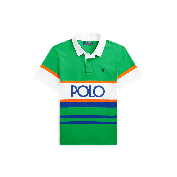 Camisa Rugby de manga curta às riscas