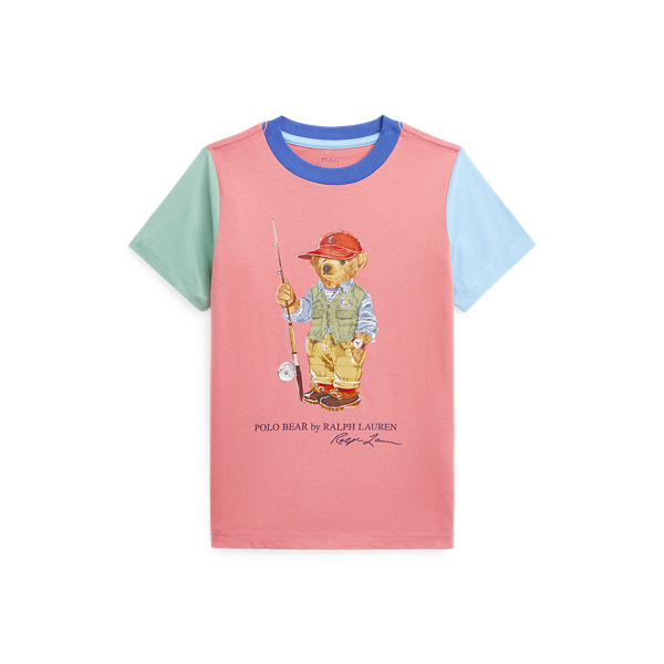 T-shirt Polo Bear com blocos de cores