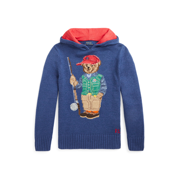 Polo Bear Cotton Hooded Jumper