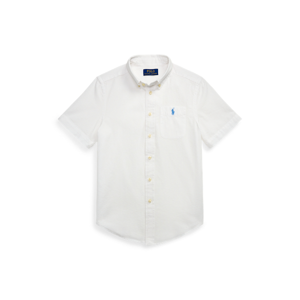 Cotton Seersucker Short-Sleeve Shirt