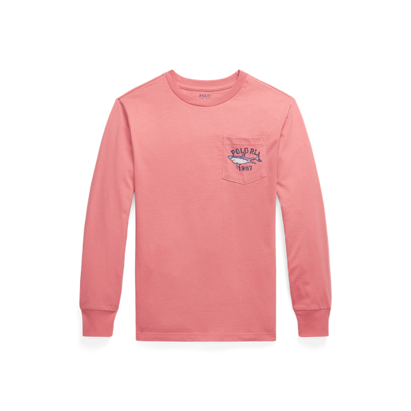 Logo Cotton Long-Sleeve Pocket T-Shirt