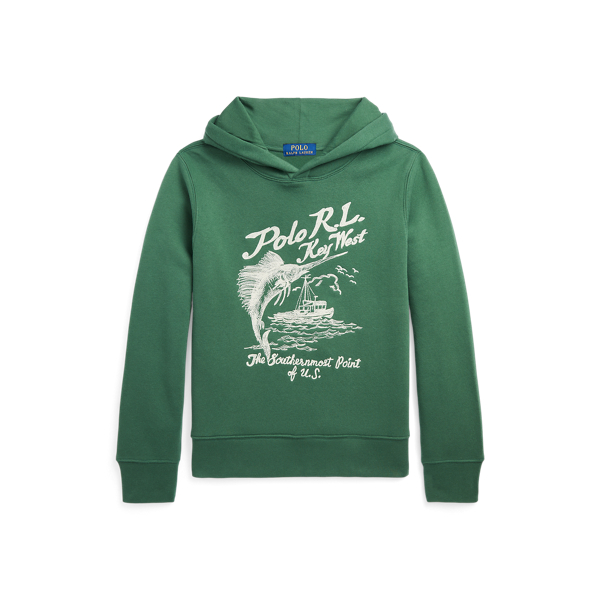 Embroidered Fleece Graphic Hoodie