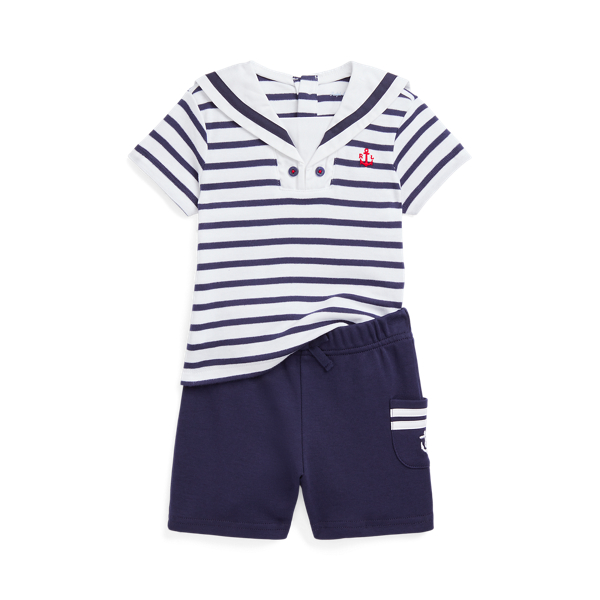 T-shirt e calções náuticos em interlock