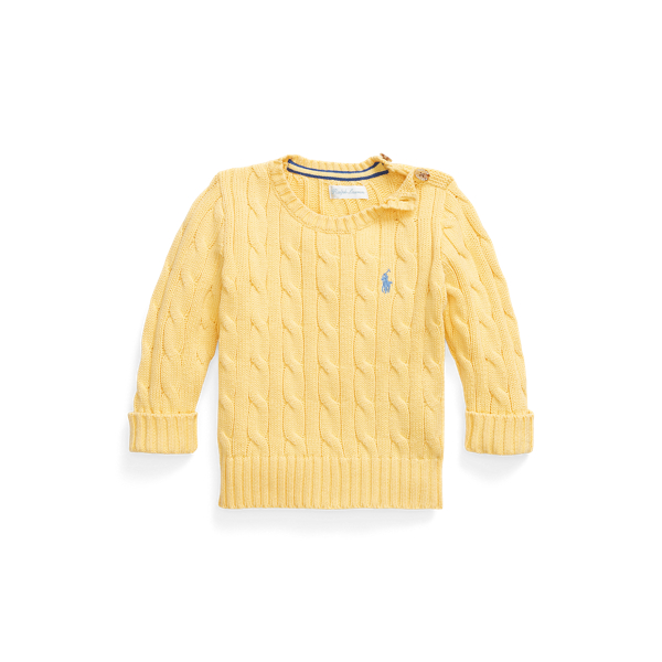 Camisola de malha trançada em algodão