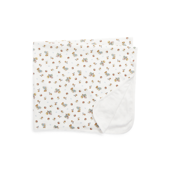 Manta em algodão interlock Polo Bear