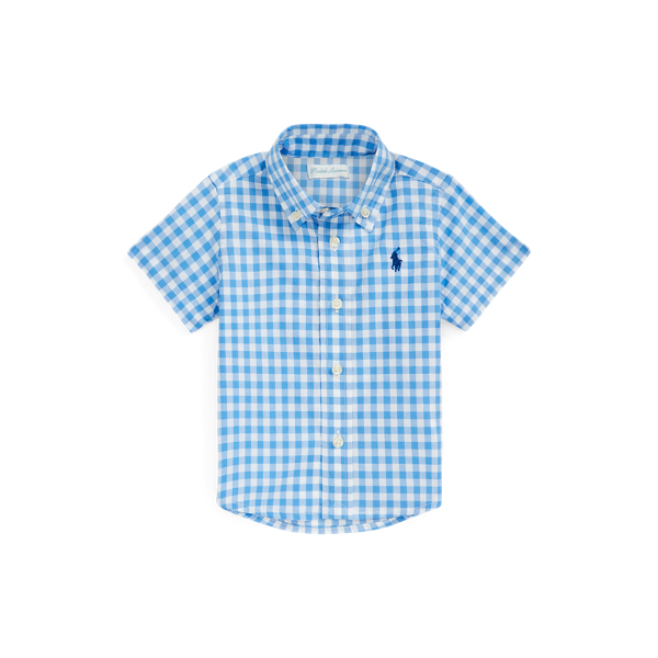 Gingham Cotton Short Sleeve Shirt