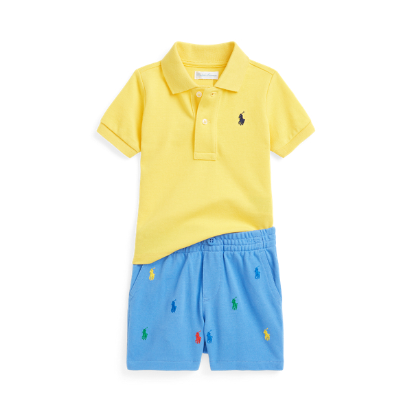 Mesh Polo Shirt and Short Set for Baby Ralph Lauren® GE