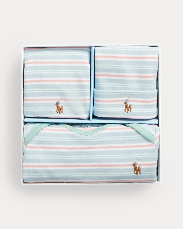 Striped Cotton 4-Piece Gift Set