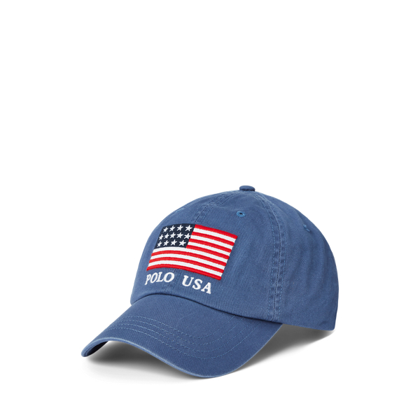Casquette de baseball à drapeau en chino