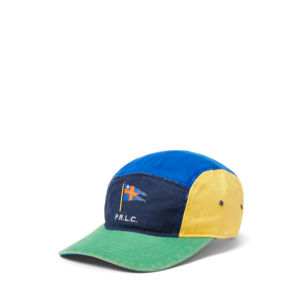 Casquette cinq pans color-block en toile