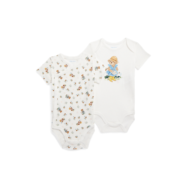 Deux bodys bébé Polo Bear en coton