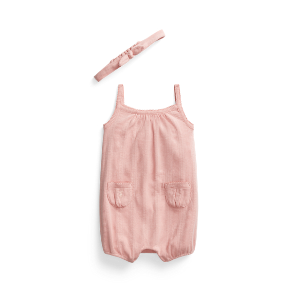 Pointelle Bubble Shortall &amp; Headband