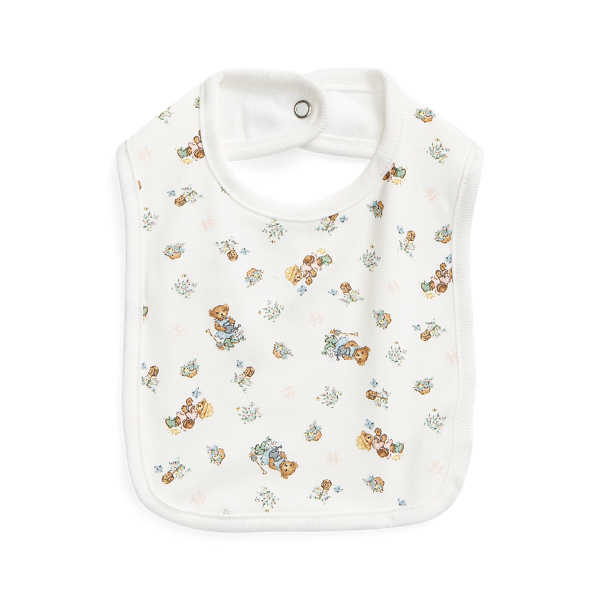 Babete em algodão interlock Polo Bear