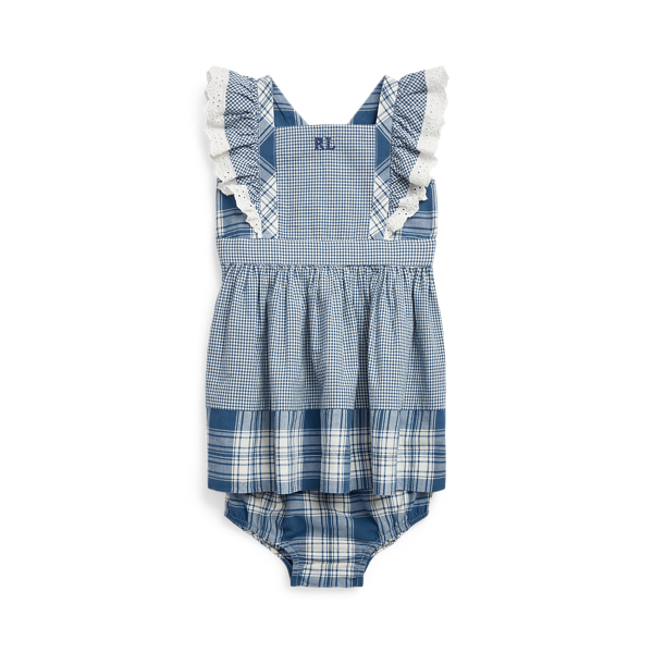 Plaid Cotton Madras Dress &amp; Bloomer