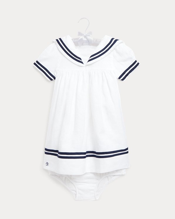 Nautical Linen Dress &amp; Bloomer