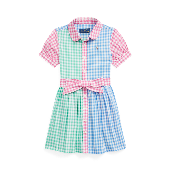 Gingham Cotton Poplin Shirtdress