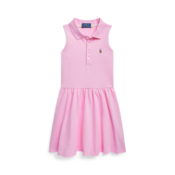 Stretch Mesh Polo Dress