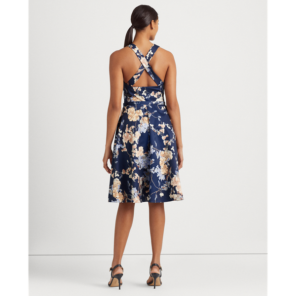 Floral Belted Faille Cocktail Dress for Women | Ralph Lauren® BE