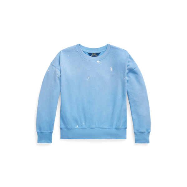Paint Splatter-Print Spa Terry Pullover