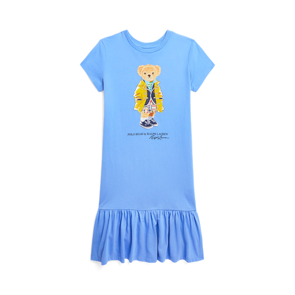 Vestido em malha de algodão Polo Bear