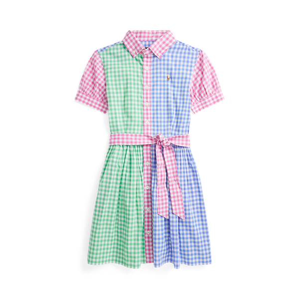 Robe-chemise vichy en popeline de coton