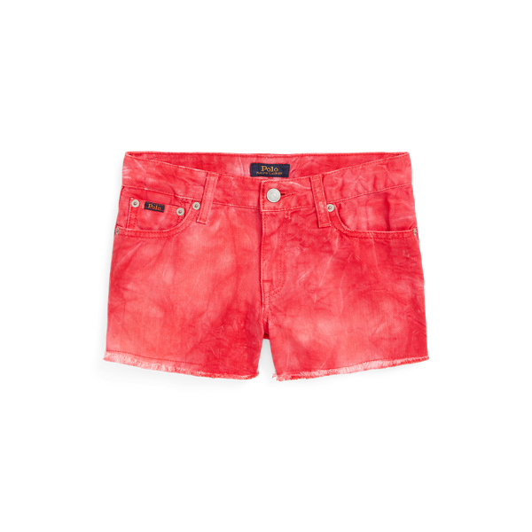 Frayed Cotton Denim Short