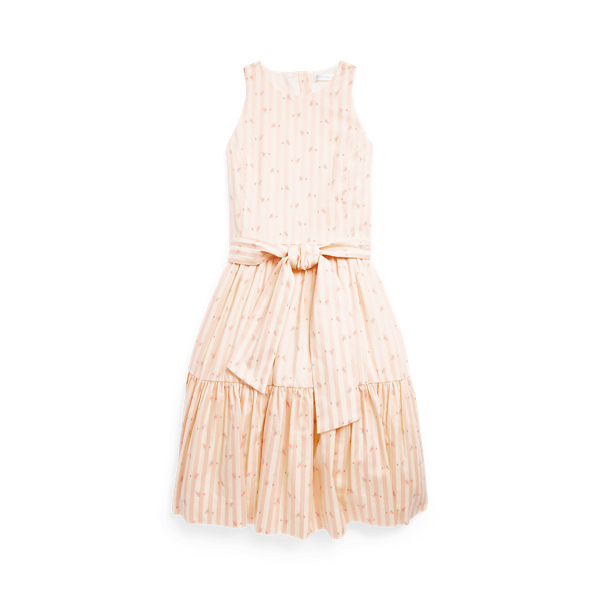 Striped Floral Dobby Dress