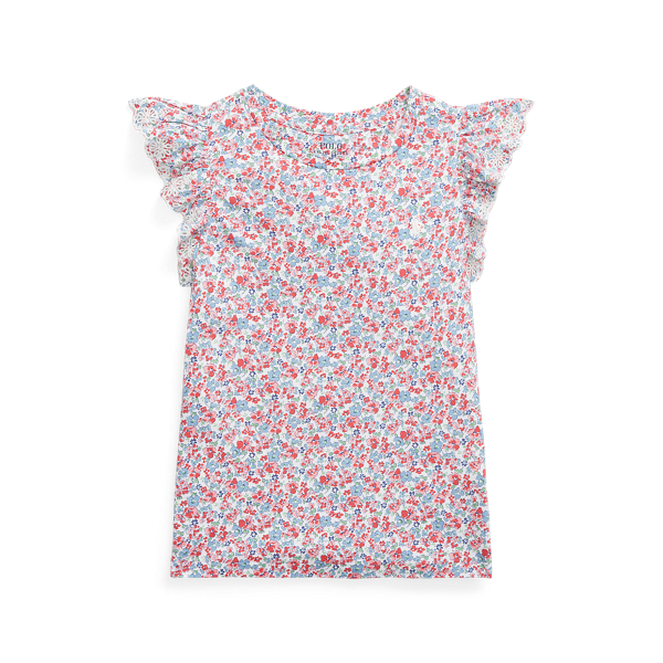 Haut fleuri broderie anglaise en jersey