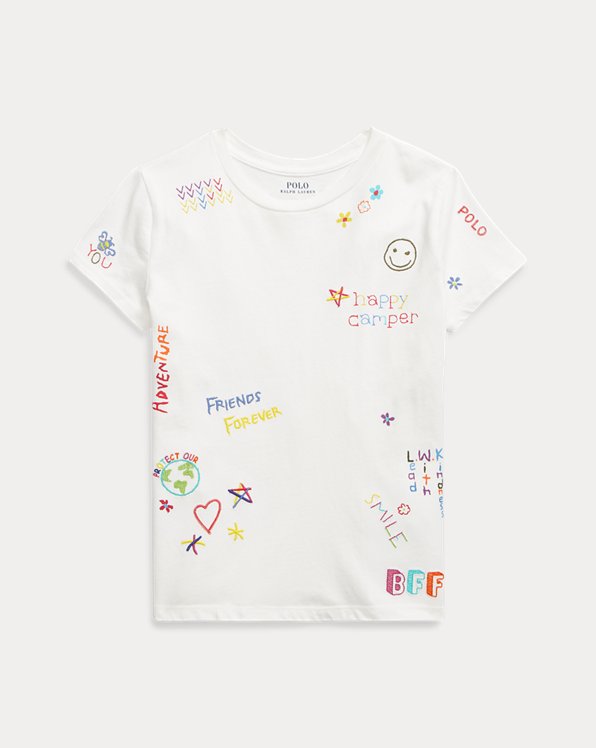 T-shirt com grafismo em malha de algodão