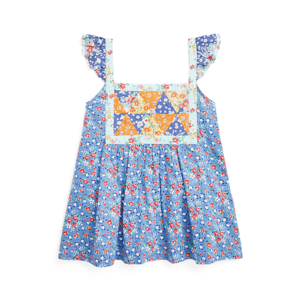 Patchwork Floral Cotton Top