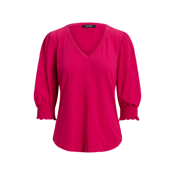 T-shirt manches ballon en jersey flammé
