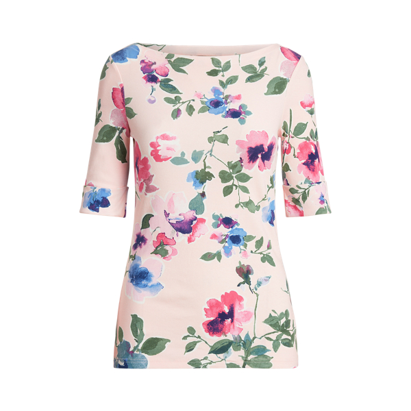 Floral Stretch Cotton Tee